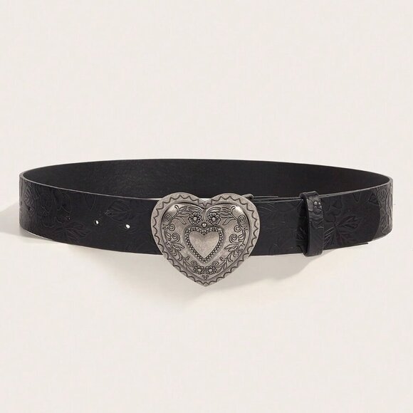Black Casual Women\'s Buckle Belt